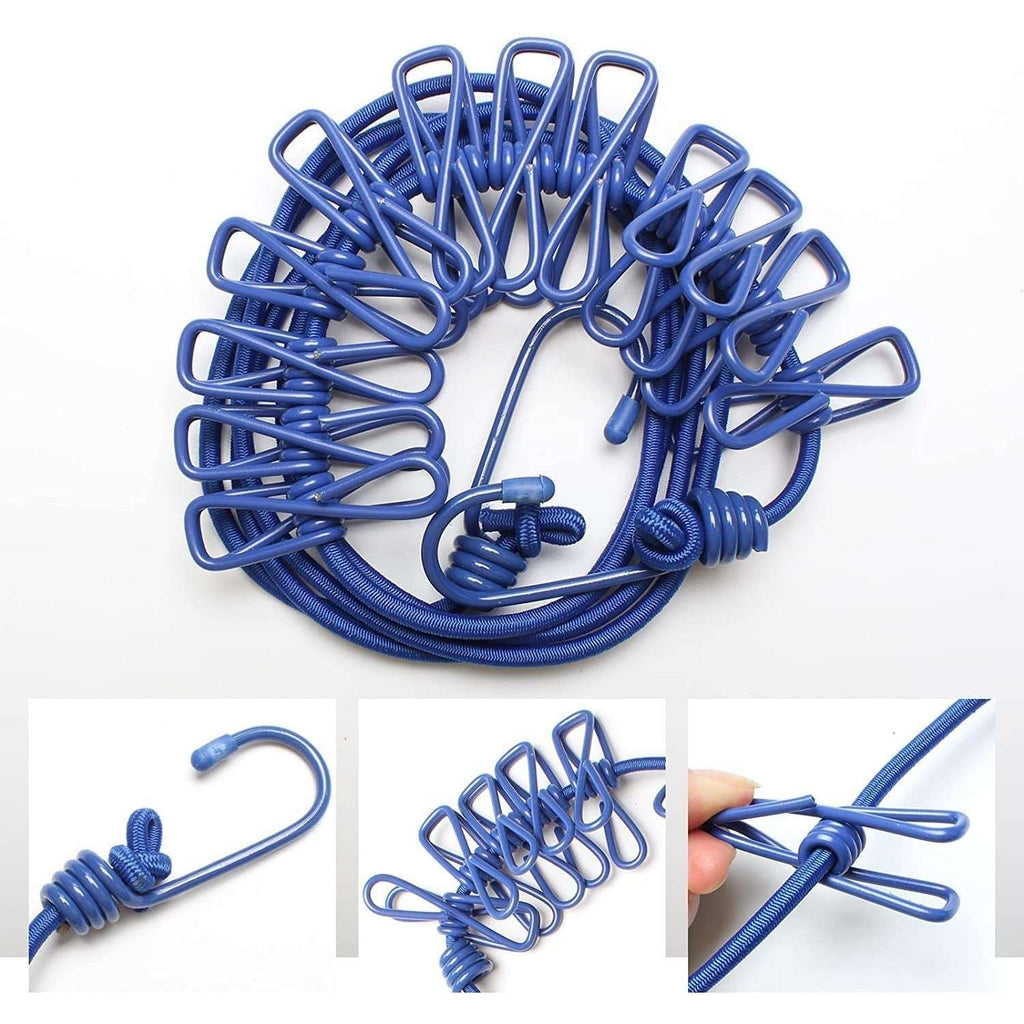 Portable Clothesline Clip – Elastic, Windproof Eco-friendly Cloth Hanging Rope For Travel Home Use | After Stretching It Become - Link Lift Shop