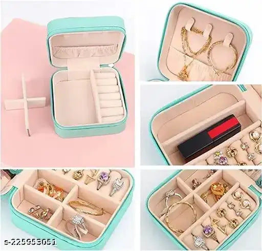 Travel Friendly Jewellery Box, PU Leather Jewellery Box - Link Lift Shop