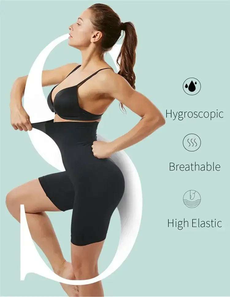 Seamless High-Waist Body Shaper for Tummy & Hip Control - Chic Flicks Store