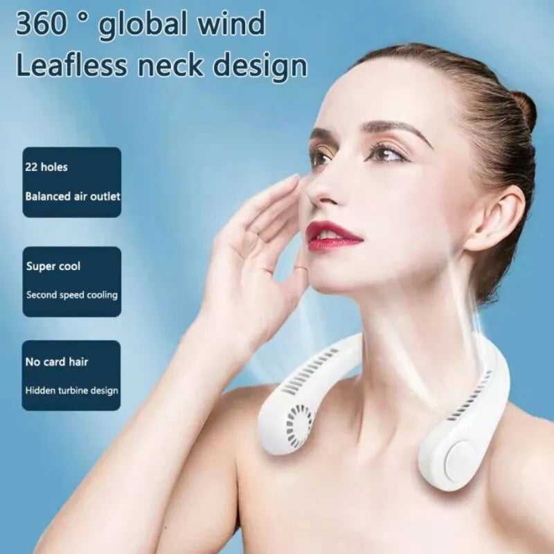 Rechargeable Bladeless Hanging Neck Fan - Link Lift Shop