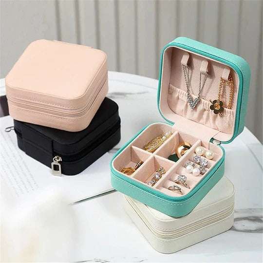Travel Friendly Jewellery Box, PU Leather Jewellery Box - Link Lift Shop