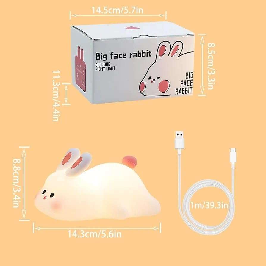 USB Rechargeable Cute Silicon Rabbit Desk Lamp - Link Lift Shop
