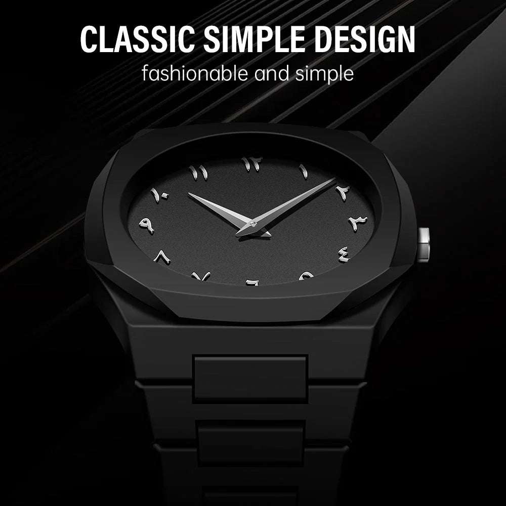 Arabic Aura Stylish Slim Business Watch with Arabic Numeric Dial - Link Lift Shop
