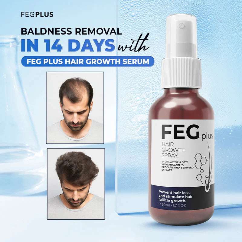 FEG Plus Beard & Hair Growth Serum Spray | 60 ML - Link Lift Shop
