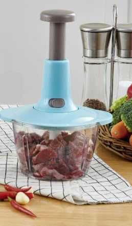 Manual Food Chopper Speedy Chopper with 3 Curved Stainless Steel Blades - Link Lift Shop