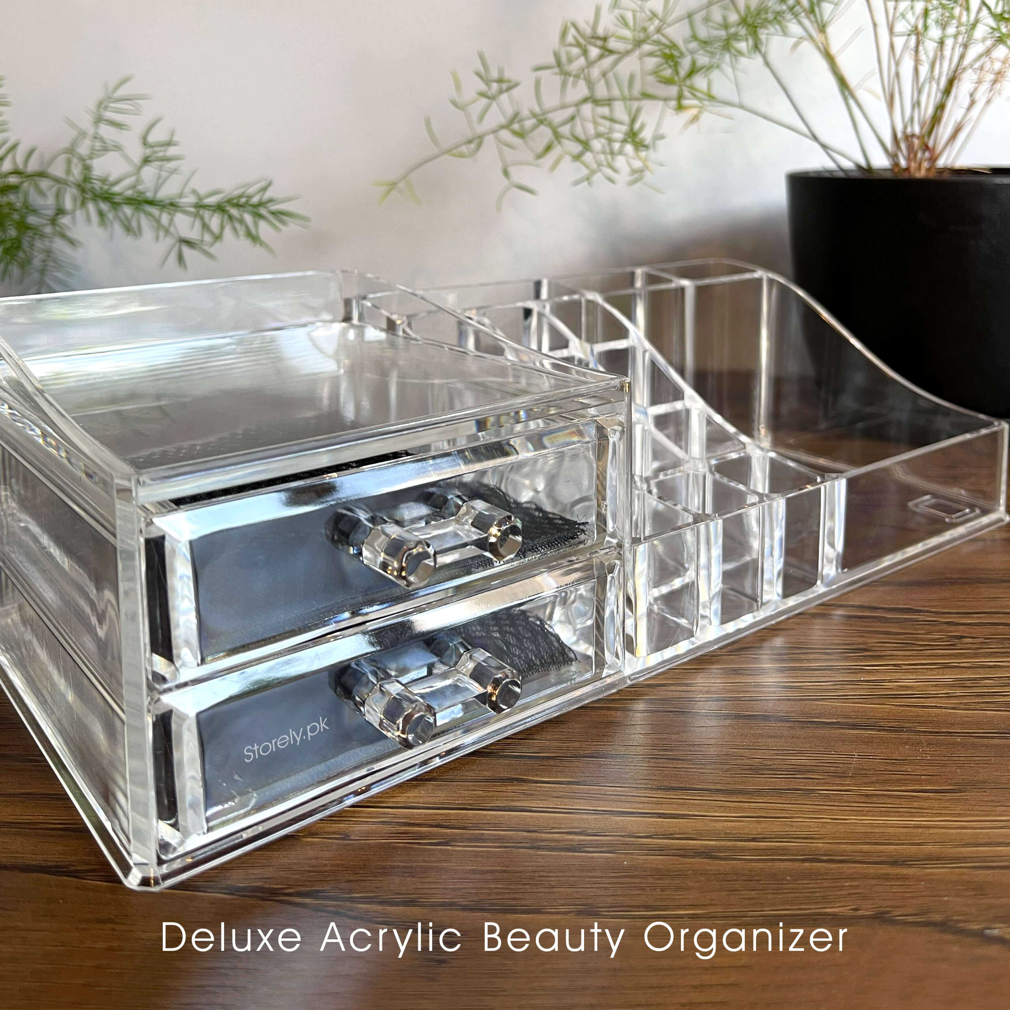 Acrylic Cosmetic Organizer With Drawer - Link Lift Shop
