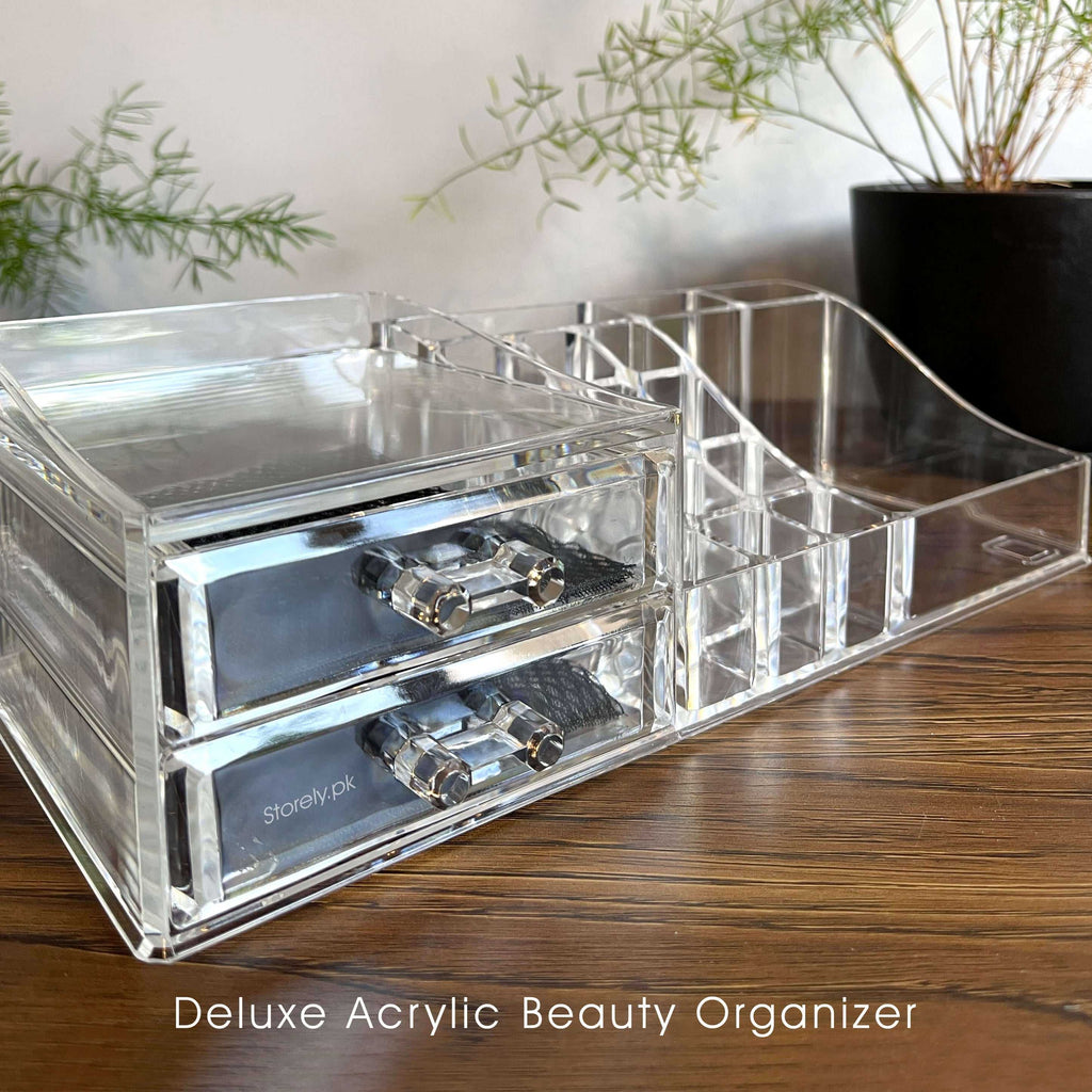 Acrylic Cosmetic Organizer With Drawer - Link Lift Shop