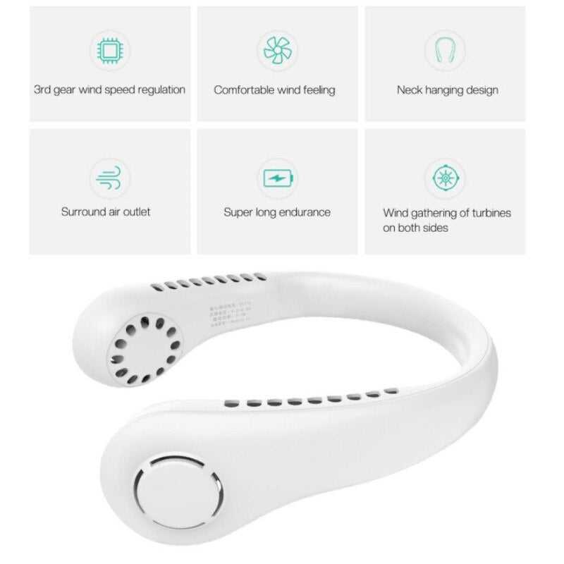 Rechargeable Bladeless Hanging Neck Fan - Link Lift Shop
