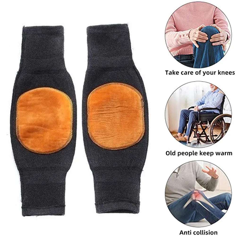 2 Pcs Adjustable Cashmere Wool Knee Warmers - For Men & Women - Link Lift Shop