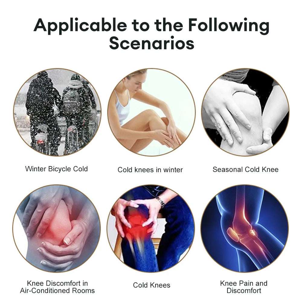 2 Pcs Adjustable Cashmere Wool Knee Warmers - For Men & Women - Link Lift Shop