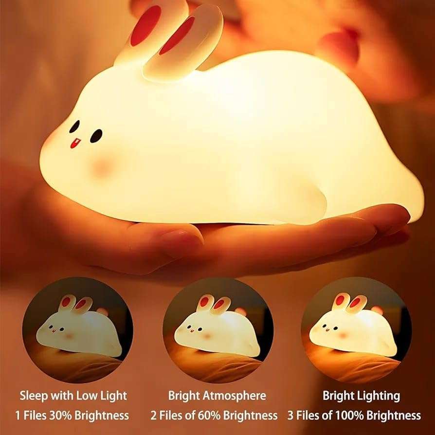 USB Rechargeable Cute Silicon Rabbit Desk Lamp - Link Lift Shop