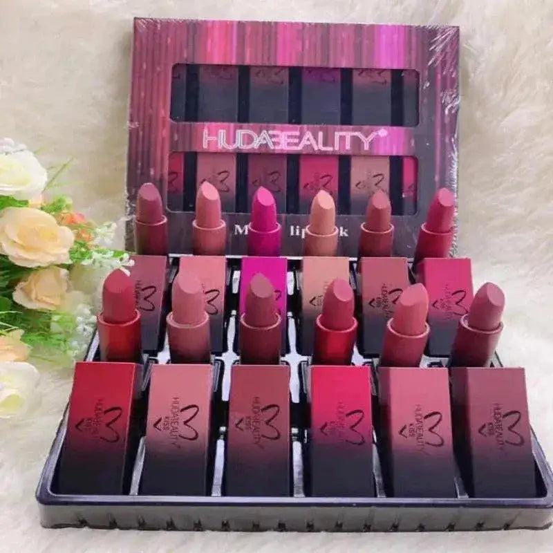 Huda Beauty Matte Lipstick 12 Pcs Set - Link Lift Shop