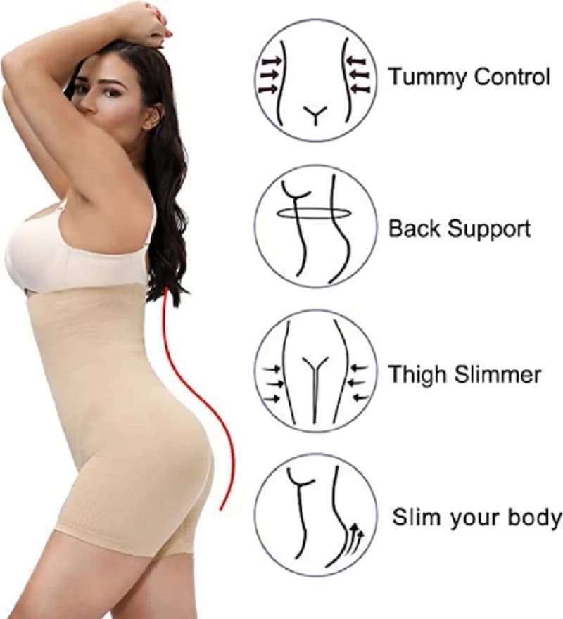 Seamless High-Waist Body Shaper for Tummy & Hip Control - Link Lift Shop