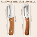 Link Lift Shop 2026 3-in-1 vegetable peeler with wood handle, stainless steel wide blade, scallion shredder, and bottle opener for kitchen.