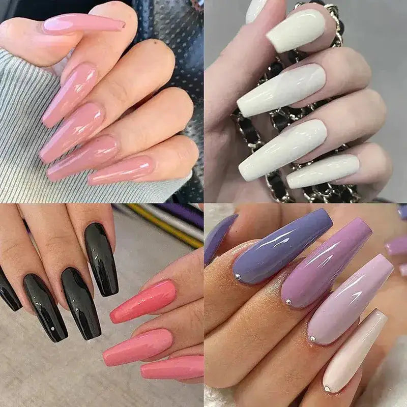 576 Pcs Reusable Fake Nails – Stunning Variety of Colors | Perfect for Girls - Link Lift Shop