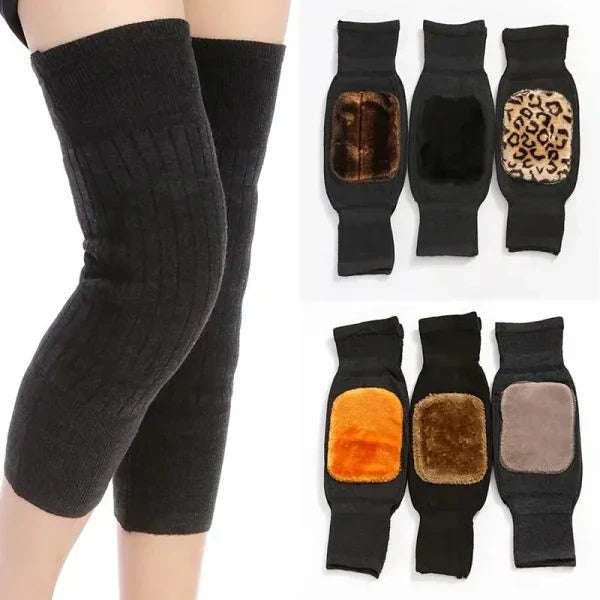 2 Pcs Adjustable Cashmere Wool Knee Warmers - For Men & Women - Link Lift Shop