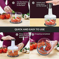 Manual Food Chopper Speedy Chopper with 3 Curved Stainless Steel Blades - Link Lift Shop