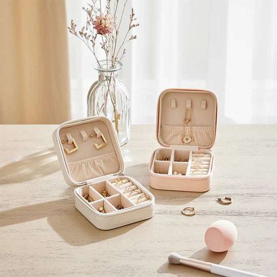 Travel Friendly Jewellery Box, PU Leather Jewellery Box - Link Lift Shop